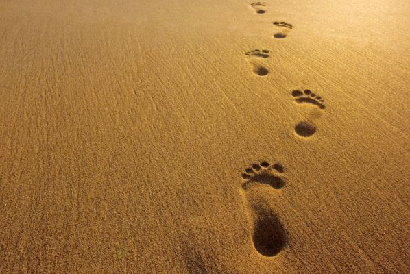 footprints in sad- funeral planning